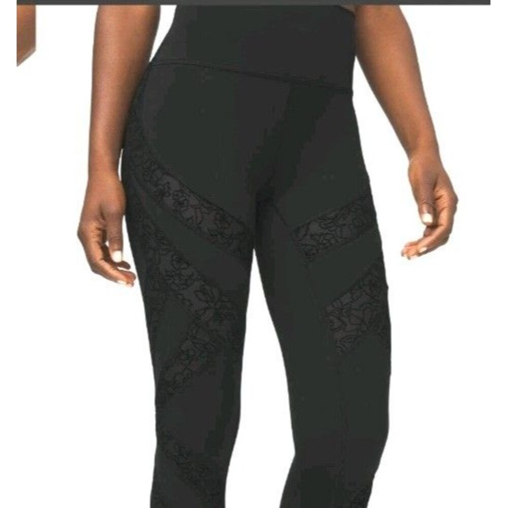 Lululemon Wunder Under High-Rise Tight 29" Womens 4 Black Lace Sheer Leggings